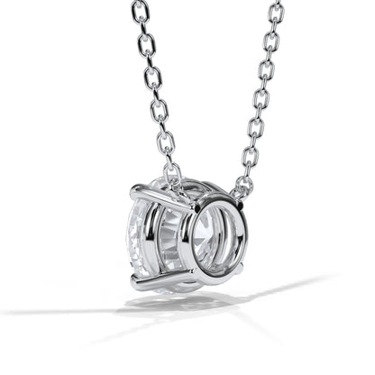 14KT w/g Certified Ideal Cut Lab-Grown Diamond Solitaire Pendant (3.08 ct)