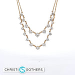 Load image into Gallery viewer, 14KT Yellow Gold Diamond Cascade Necklace with Lab-Grown Diamonds (5.46 cttw)