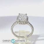 Load and play video in Gallery viewer, 14KT White Gold 2.99ct Lab Radiant Cut Diamond Engagement Ring
