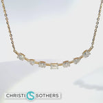 Load and play video in Gallery viewer, 14KT Yellow Gold 0.94ct Lab Round Diamond Necklace
