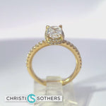 Load and play video in Gallery viewer, 14KT Yellow Gold 1.70ct Lab Radiant Cut Diamond Engagement Ring
