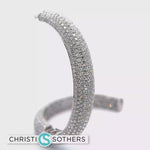 Load and play video in Gallery viewer, 18KT White Gold Diamond Pavé Bangle Bracelet
