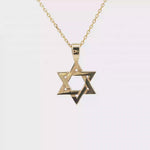 Load and play video in Gallery viewer, 14kt White and Yellow Gold Magendavid (Medium)
