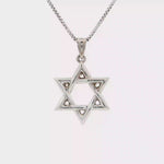 Load and play video in Gallery viewer, 14KT White Gold Magen David Pendant
