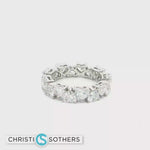 Load and play video in Gallery viewer, 14KT Gold Diamond Hearts Eternity Ring (6.05 cttw)