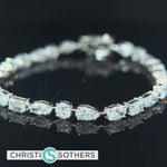 Load and play video in Gallery viewer, 14KT White Gold 10ct Lab Multi‑Shape Diamond Tennis Bracelet

