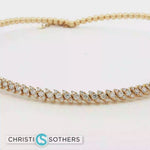Load and play video in Gallery viewer, 18KT Yellow Gold Diamond Bead Marquise Choker Necklace (2.72 cttw diamonds)
