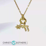 Load and play video in Gallery viewer, Star/Chai Charm Necklace with Round Cut CZs
