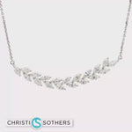 Load and play video in Gallery viewer, 14KT Gold Marquise Diamond Necklace (2.16 cttw)