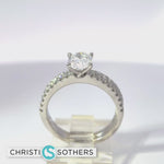 Load and play video in Gallery viewer, 14KT White Gold 1.49ct Lab Oval Diamond Engagement Ring &amp; Band Set
