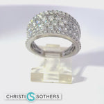 Load and play video in Gallery viewer, 14KT White Gold 1.98ct Lab‑Grown Round Diamond Pavé Fashion Ring
