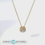 Load and play video in Gallery viewer, 14KT Yellow Gold 0.45ct Lab Diamond Necklace
