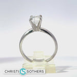Load and play video in Gallery viewer, 14KT White Gold 1.08ct Lab‑Grown Certified Round Diamond Solitaire Engagement Ring
