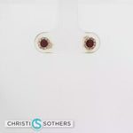Load and play video in Gallery viewer, 14KT Yellow Gold Emerald &amp; Diamond Pushback Stud Earrings
