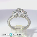 Load and play video in Gallery viewer, 14KT White Gold 3.00ct Lab Oval Diamond Engagement Ring
