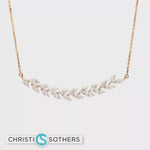 Load and play video in Gallery viewer, 14KT Gold Marquise Diamond Necklace (2.16 cttw)