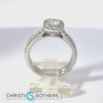 Load and play video in Gallery viewer, 14KT White Gold 1.49ct Lab Round Diamond Engagement Ring &amp; Band Set
