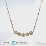 Load and play video in Gallery viewer, 14KT Yellow Gold 1.00ct Lab Diamond Bezel Necklace
