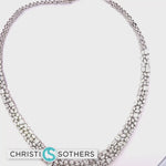 Load and play video in Gallery viewer, 14KT White Gold 26.83ct Lab Multi-Diamond Cluster Necklace
