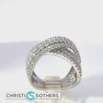 Load and play video in Gallery viewer, 14KT White Gold 1.74ct Lab-Grown Round Diamond Infinity Ring
