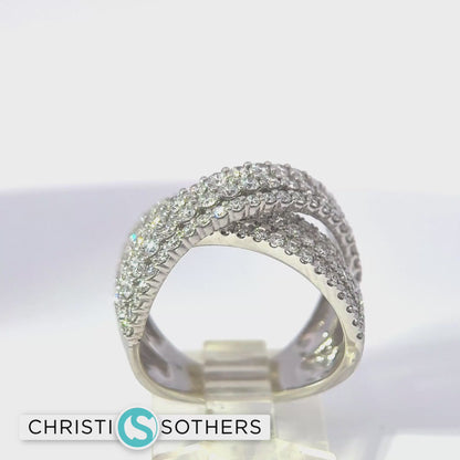 14KT White Gold 1.74ct Lab-Grown Round Diamond Infinity Ring