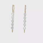 Load and play video in Gallery viewer, 14KT Yellow Gold Diamond Chain Drop Earrings with Lab-Grown Diamonds (2.56 cttw)