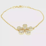 Load and play video in Gallery viewer, Sterling Silver Floral Chain Bracelet

