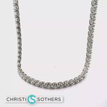 Load and play video in Gallery viewer, 14KT White Gold Lab-Grown Diamond Line Necklace
