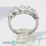 Load and play video in Gallery viewer, 14KT White Gold Lab-Grown Pear shape Diamond band
