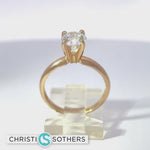 Load and play video in Gallery viewer, 14KT Yellow Gold 1.10ct Lab‑Grown Certified Round Diamond Solitaire Engagement Ring
