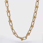 Load and play video in Gallery viewer, 14KT Yellow Gold Link Statement Chain (16.5&quot;)
