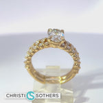 Load and play video in Gallery viewer, 14KT Yellow Gold 1.95ct Lab Oval Diamond Engagement Ring &amp; Band Set
